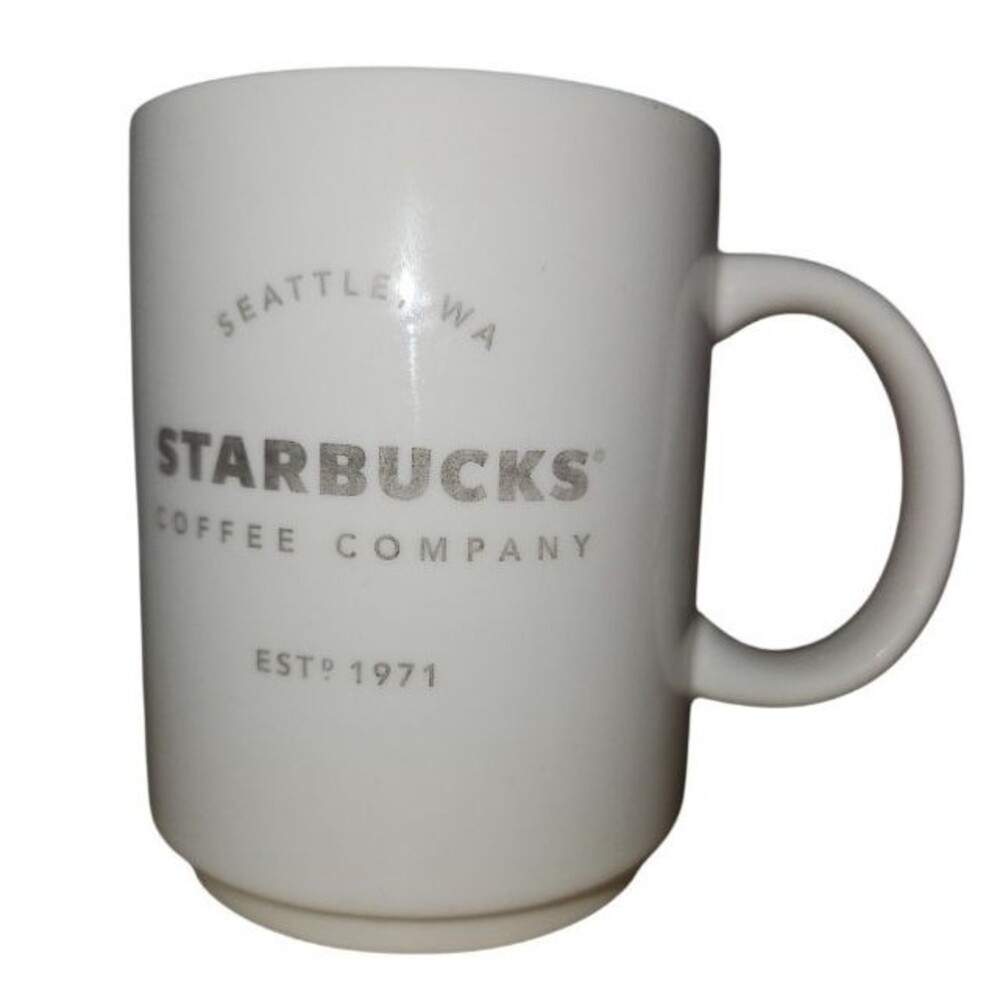 Starbucks Seattle WA Est 1971 White 14oz Stackable Coffee Mug 2018